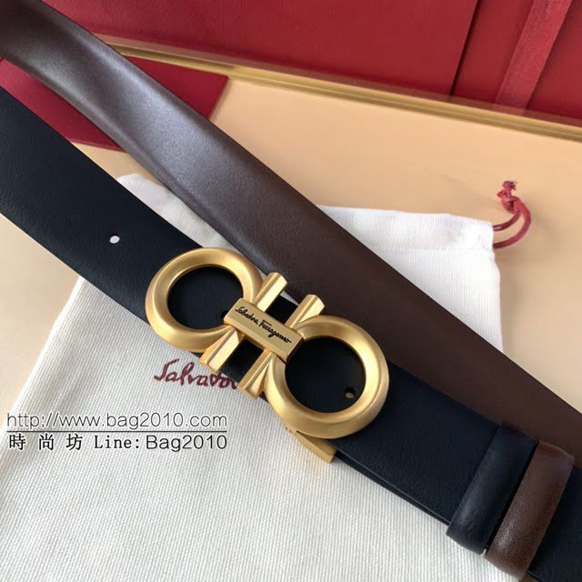 菲拉格慕男士皮帶 Ferragamo精品銅扣腰帶  jjp1955